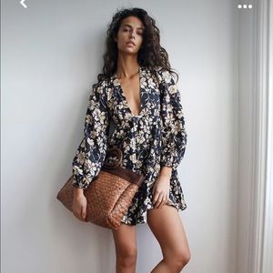 FREE PEOPLE - Melia Printed Mini Dress - XS